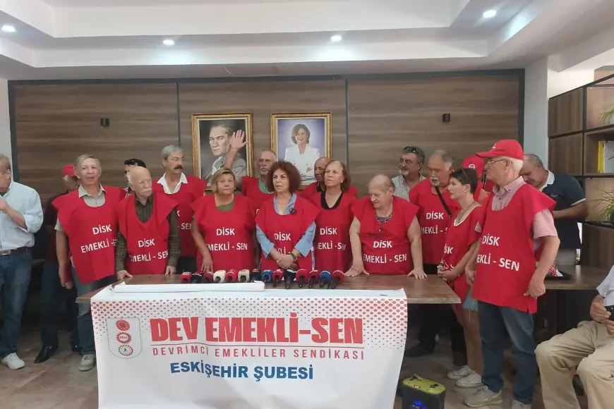 DİSK Dev Emekli-Sen Eskişehir Şube Başkanı Hatice Kılıç: “Sermayeye hizmet, emekliye sefalet düzenini kabul etmiyoruz”