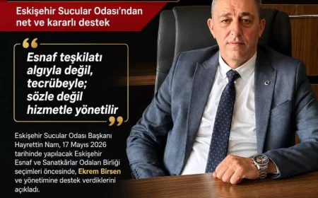 Eskişehir Sucular Odası Başkanı Hayrettin Nam: “Esnaf teşkilatı algıyla değil tecrübeyle yönetilir”