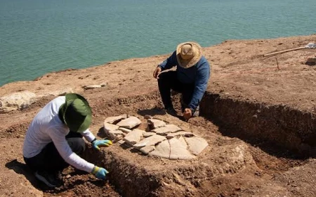 Musul Barajı’nda sular çekildi, 2 bin 300 yıllık mezarlık ortaya çıktı
