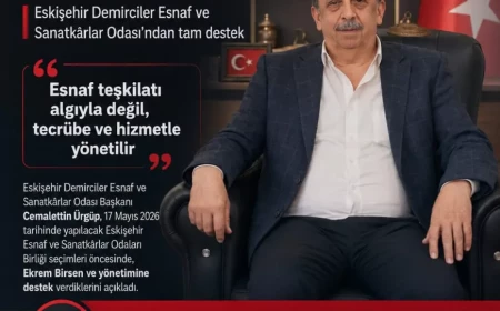 Eskişehir Demirciler Odası Başkanı Cemalettin Ürgüp: “Esnaf Teşkilatı Algıyla Değil, Tecrübe Ve Hizmetle Yönetilir”