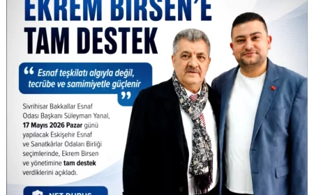 Sivrihisar Bakkallar Esnaf Odası Başkanı Süleyman Yanal: “Esnaf Teşkilatı Algıyla Değil Hizmetle Güçlenir”