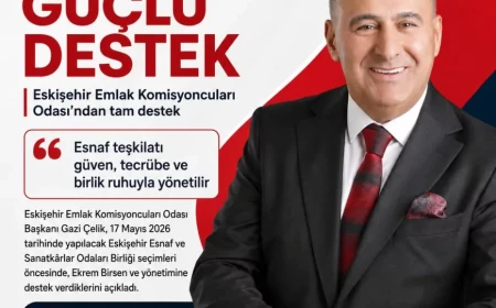 Eskişehir Emlak Komisyoncuları Odası Başkanı Gazi Çelik: “Esnaf teşkilatı güven, tecrübe ve birlik ruhuyla yönetilir”